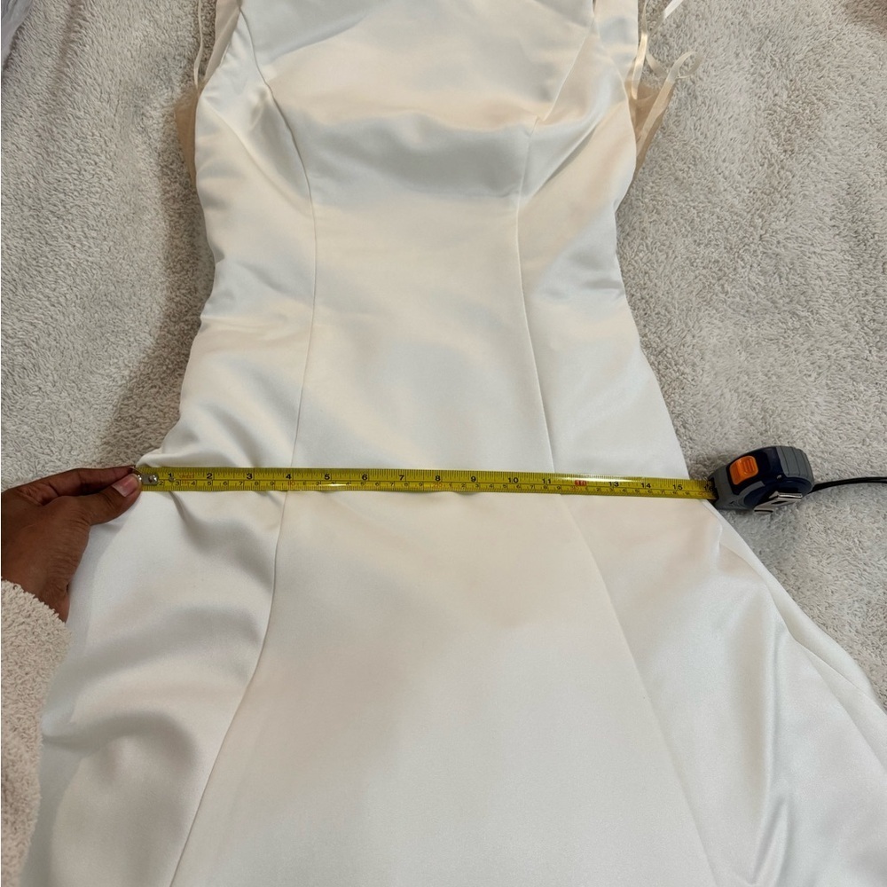 MIKAELLA wedding gown by PALOMA BLANCA backless in satin in Small/XS - Picture 10 of 15